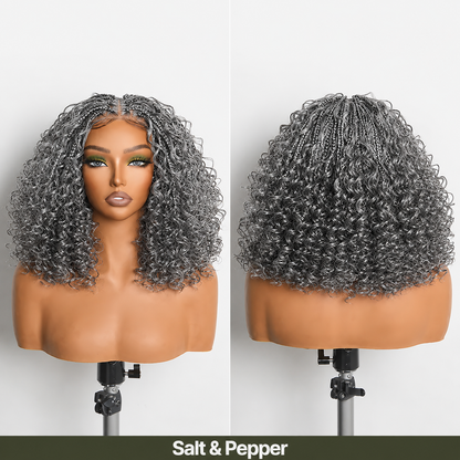 ⚠️ Hurry! 72% OFF✨13x6 HD Lace Wig Glueless Wear & Go 12” Boho Braids Water Wave Pre-Cut Lace Wig – Premium Fiber, Beginner Friendly