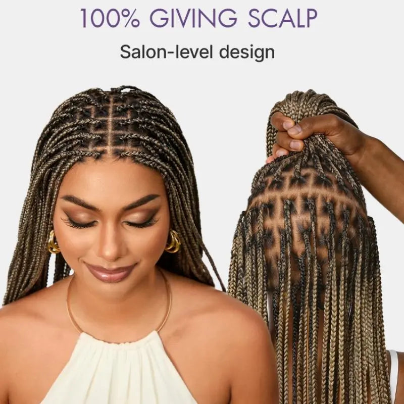 🔥Last Day: 76% Off🔥 Salon Braids HD Lace Knotless Wig