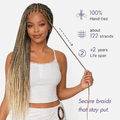 🔥Last Day: 76% Off🔥 Salon Braids HD Lace Knotless Wig