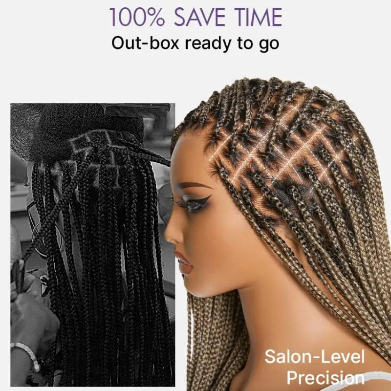 🔥Last Day: 76% Off🔥 Salon Braids HD Lace Knotless Wig