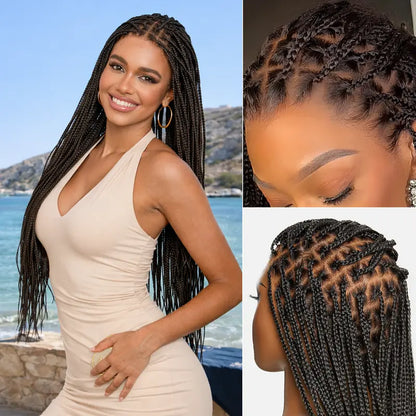 🔥Last Day: 76% Off🔥 Salon Braids HD Lace Knotless Wig