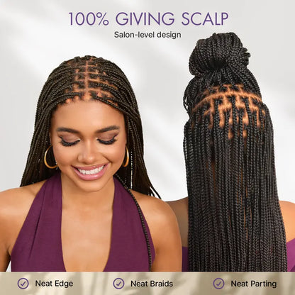 🔥Last Day: 76% Off🔥 Salon Braids HD Lace Knotless Wig