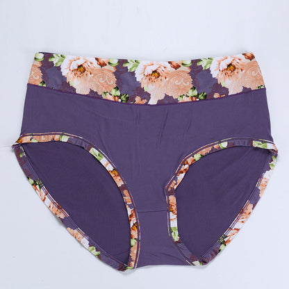 Large size high waisted cotton panites