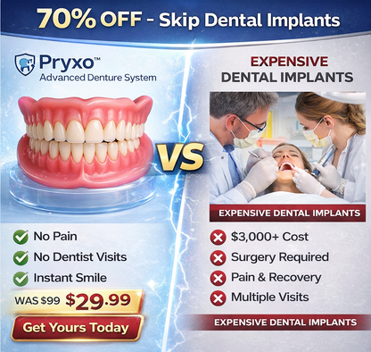 70% off! ⏰Pryxo™ Complete Dentures -- Free shipping