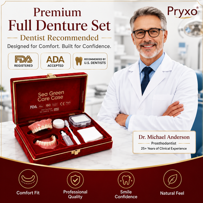 70% off! ⏰Pryxo™ Complete Dentures -- Free shipping