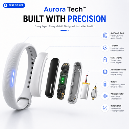 Aurora Tech™ Smart screenless health bracelet