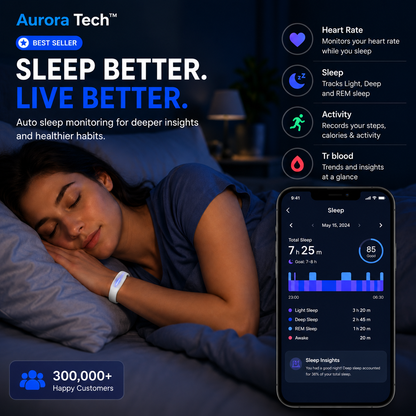 Aurora Tech™ Smart screenless health bracelet