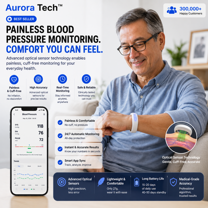 Aurora Tech™ Smart screenless health bracelet