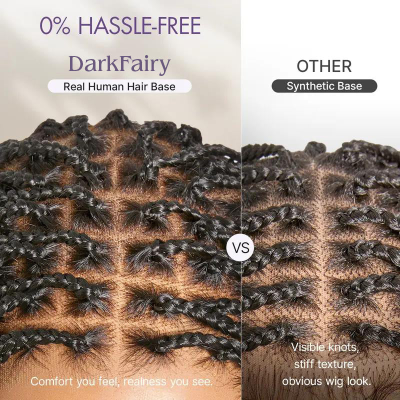 🔥Last Day: 76% Off🔥 Salon Braids HD Lace Knotless Wig